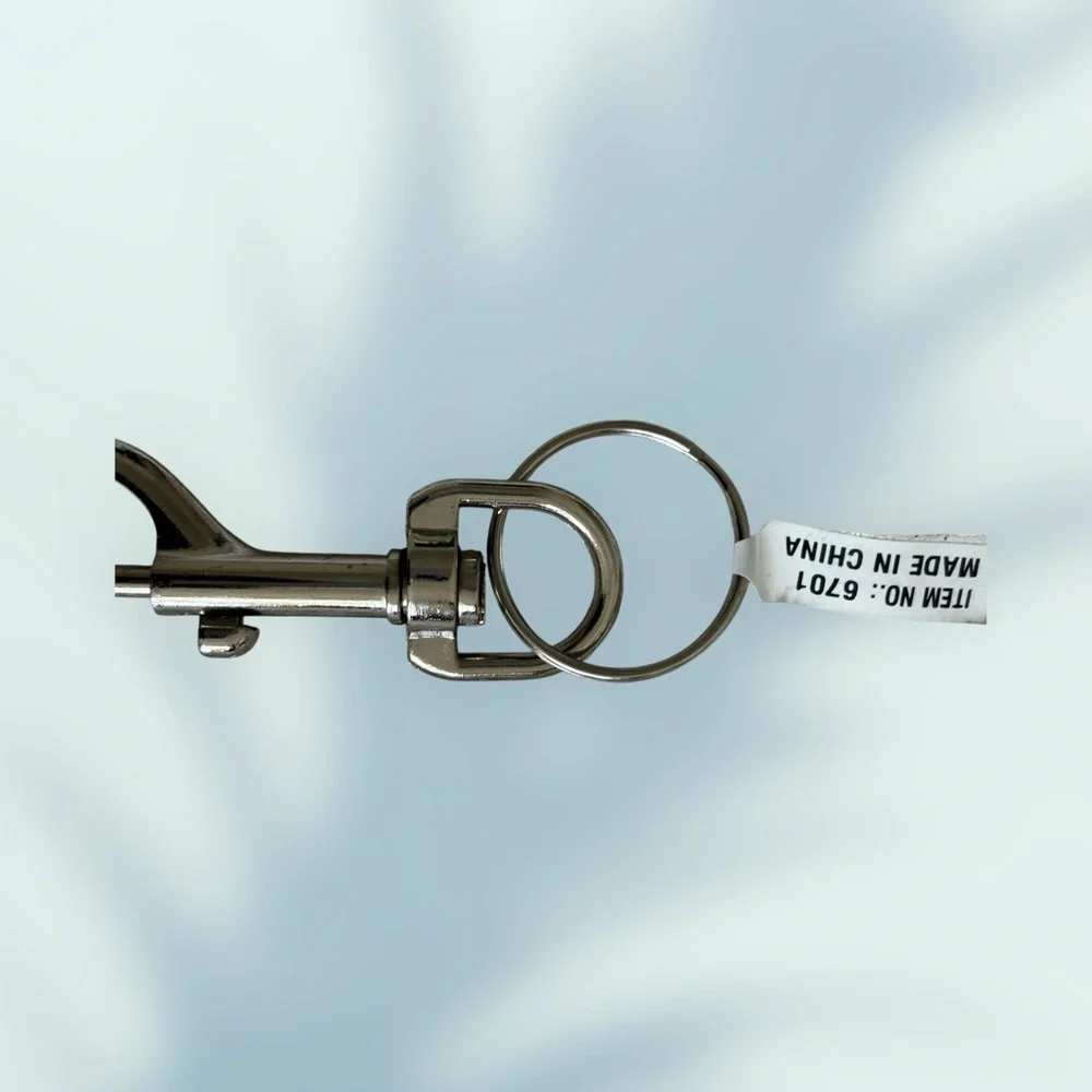Men's Silver Metal Sturdy Keychain Clip